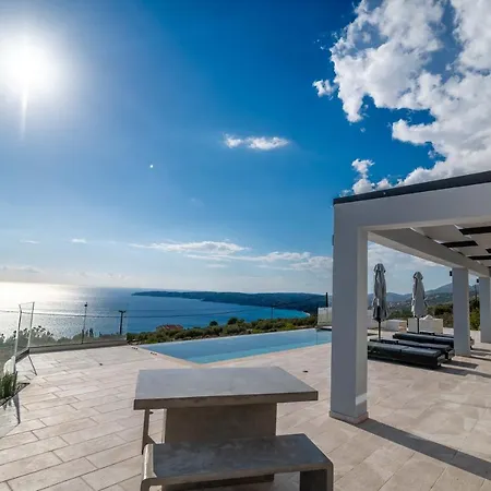 Panorama Blue Kefalonia - Luxury In Lourdata וילה Simotáta